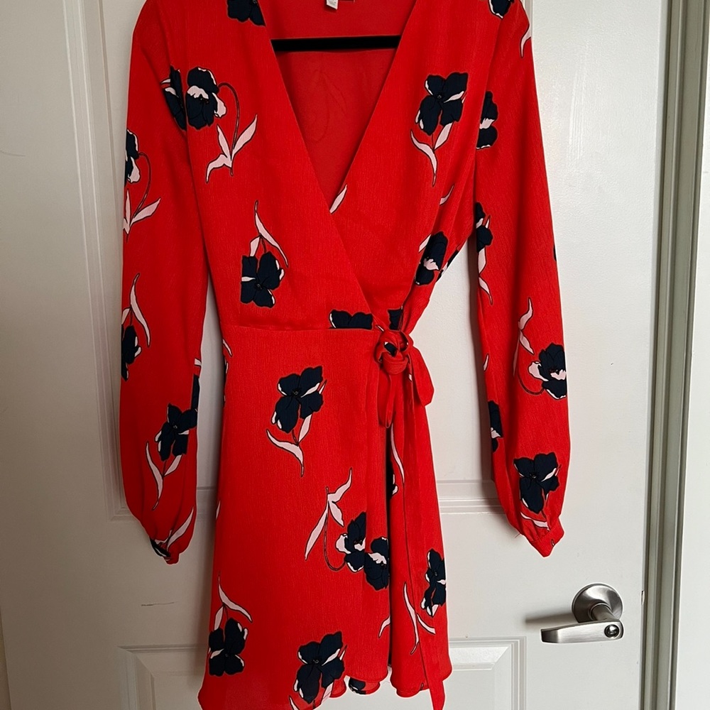 Gianni Bini Long Sleeve Wrap Dress